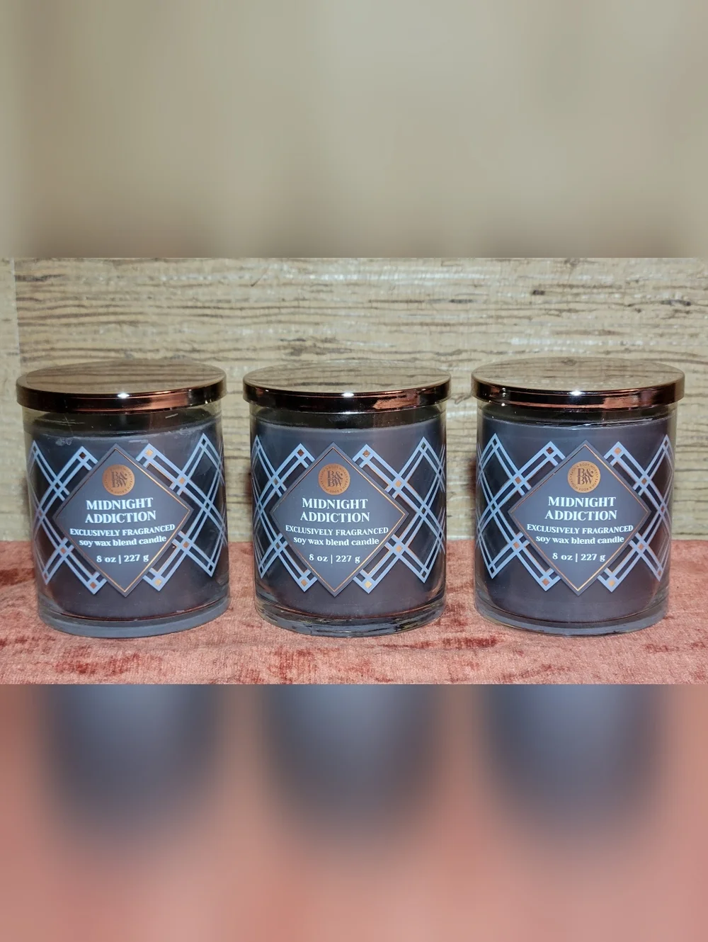 Midnight Addiction Candle Bundle Of 3 Bath & Body Works Single Wick Candles - Picture 6 of 6